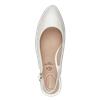 Tamaris Slingback Low Block Heel Shoe - Pearl
