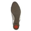 Tamaris Mewe Sling Back Block Heel Shoe - Cream Black Patent
