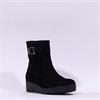 Gabor Entrust Wedge Ankle Boot Strap - Black Suede