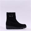 Gabor Entrust Wedge Ankle Boot Strap - Black Suede