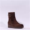 Gabor Entrust Wedge Ankle Boot Strap - Brown Suede