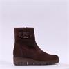 Gabor Entrust Wedge Ankle Boot Strap - Brown Suede