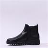 Gabor Dublin Low Wedge Gusset Boot - Black Leather