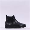 Gabor Dublin Low Wedge Gusset Boot - Black Leather