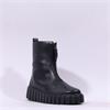 Gabor Shari Front Zip Wedge Ankle Boot - Black Leather