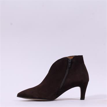 Gabor Terri Pointed V Cut Ankle Boot - Mocha Suede