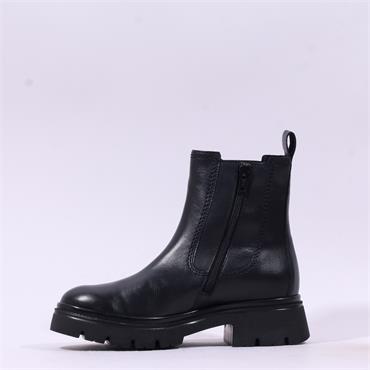 Gabor Marissa Chunky Sole Gusset Boot - Black Leather