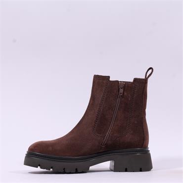 Gabor Marissa Chunky Sole Gusset Boot - Brown Suede