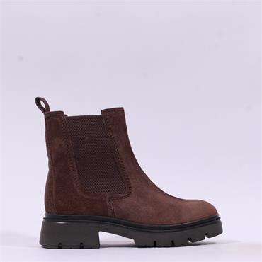 Gabor Marissa Chunky Sole Gusset Boot - Brown Suede