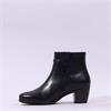 Gabor Ela Block Heel Rope Strap Boot - Black Leather