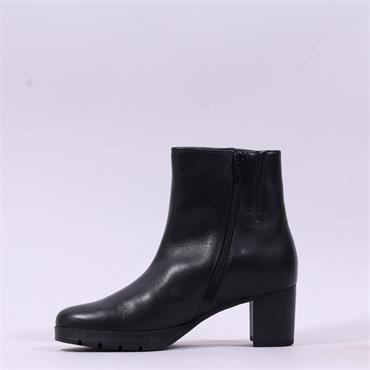 Gabor Essential Block Heel Ankle Boot - Black Leather