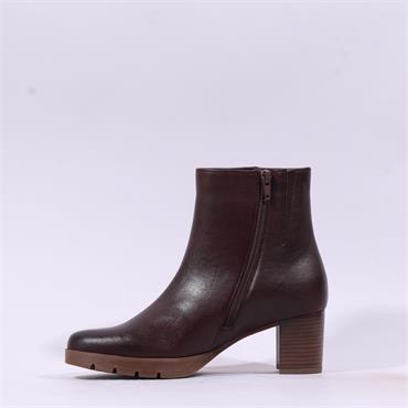 Gabor Essential Block Heel Ankle Boot - Cognac Leather