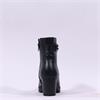 Gabor Emilia Block Heel Link Strap Boot - Black Leather