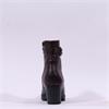 Gabor Emilia Block Heel Link Strap Boot - Bordeaux Leather