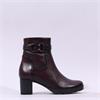 Gabor Emilia Block Heel Link Strap Boot - Bordeaux Leather