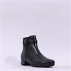 Gabor Bassey Low Heel Buckle Strap Boot - Black Leather