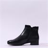 Gabor Briano Low Heel Side Zip Boot - Black Leather