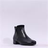 Gabor Briano Low Heel Side Zip Boot - Black Leather