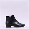 Gabor Briano Low Heel Side Zip Boot - Black Leather