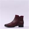 Gabor Briano Low Heel Side Zip Boot - Bordeaux Leather