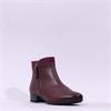 Gabor Briano Low Heel Side Zip Boot - Bordeaux Leather