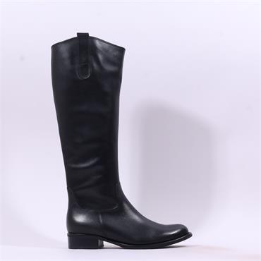 Gabor Brook Knee High Boot Small Calf - Black Leather