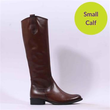 Gabor Brook Knee High Boot Small Calf - Cognac Leather