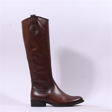 Gabor Brook Knee High Boot Small Calf - Cognac Leather