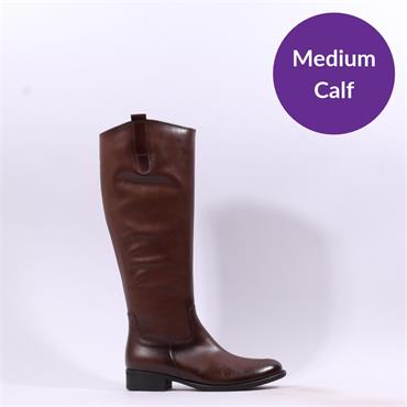 Gabor Brook Knee High Boot Medium Calf - Cognac Leather