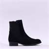 Gabor Barcelona Low Heel Ankle Boot - Black Suede