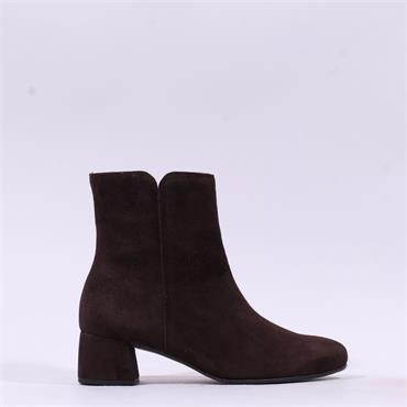 Gabor Abbey Block Heel Ankle Boot - Mocha Suede