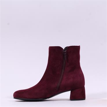Gabor Abbey Block Heel Ankle Boot - Mulberry Suede
