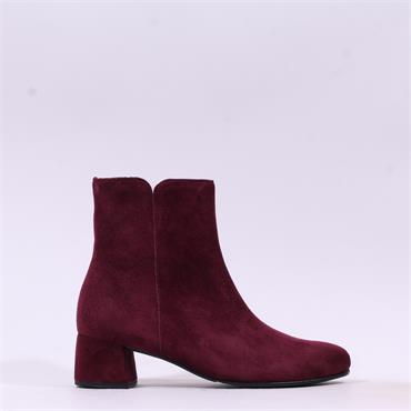 Gabor Abbey Block Heel Ankle Boot - Mulberry Suede