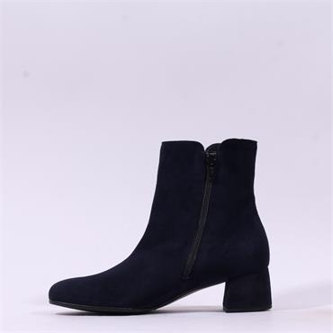 Gabor Abbey Block Heel Ankle Boot - Navy Suede