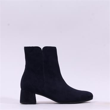 Gabor Abbey Block Heel Ankle Boot - Navy Suede