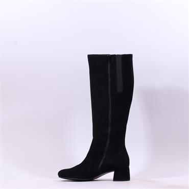 Gabor Ashby Knee High (Medium Calf) - Black Suede