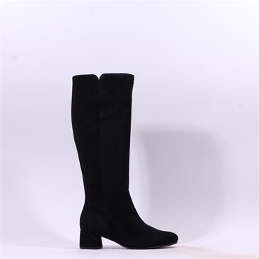 Gabor Ashby Knee High (Medium Calf) - Black Suede