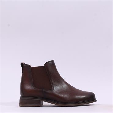 Gabor Hustle Low Heel Chelsea Boot - Bordeaux Leather