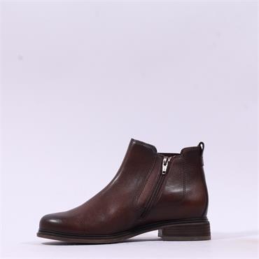 Gabor Hustle Low Heel Chelsea Boot - Cognac Leather