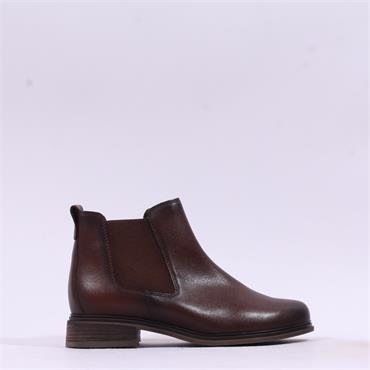 Gabor Hustle Low Heel Chelsea Boot - Cognac Leather