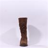 Gabor Ramona Mid Calf Ruffled Block Heel - Whiskey Suede