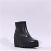Gabor Utopia Platform Wedge Ankle Boot - Black Leather