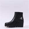 Gabor Utopia Platform Wedge Ankle Boot - Black Leather