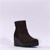 Gabor Utopia Platform Wedge Ankle Boot - Black Suede