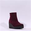 Gabor Utopia Platform Wedge Ankle Boot - Mulberry Suede