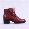 Gabor Jenna Diagonal Zip Ruffled Boot - Dark Red