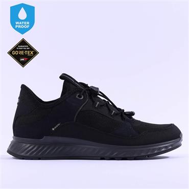 Ecco Men Pull String GoreTex Exostride - Black Fabric