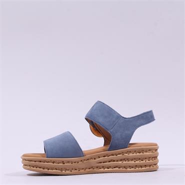 Gabor Andre Ring Buckle Layered Sandal - Denim