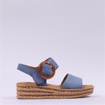 Gabor Andre Ring Buckle Layered Sandal - Denim