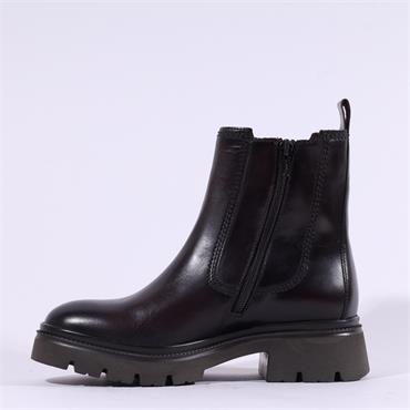 Gabor Camaro Chunky Sole Chelsea Boot - Dark Brown Leather